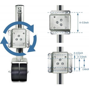 1500lbs dual wheel Boat Trailer Jack