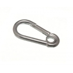 Stainless steel snap hook with eyelet Stainless steel snap hook with eyelet